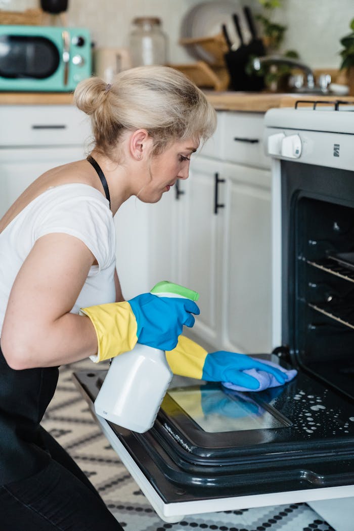 Spotless kitchen after professional cleaning